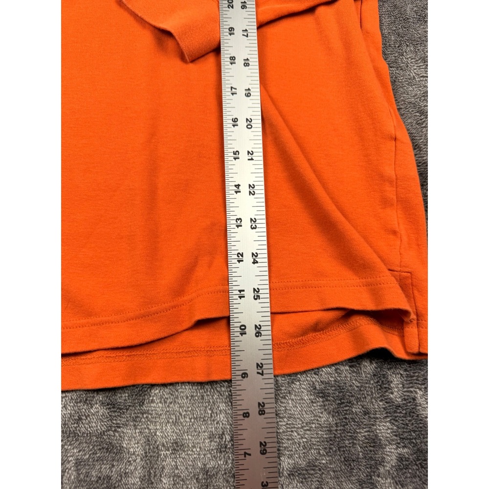 Jack Nicklaus Mens XL Orange Mock Neck Long Sleeve Scioto Country Club Cotton Te - Picture 6 of 8